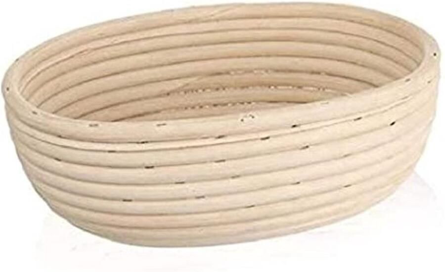 Ovale rijsmand voor brood 24 x 18.5 cm van rotan
