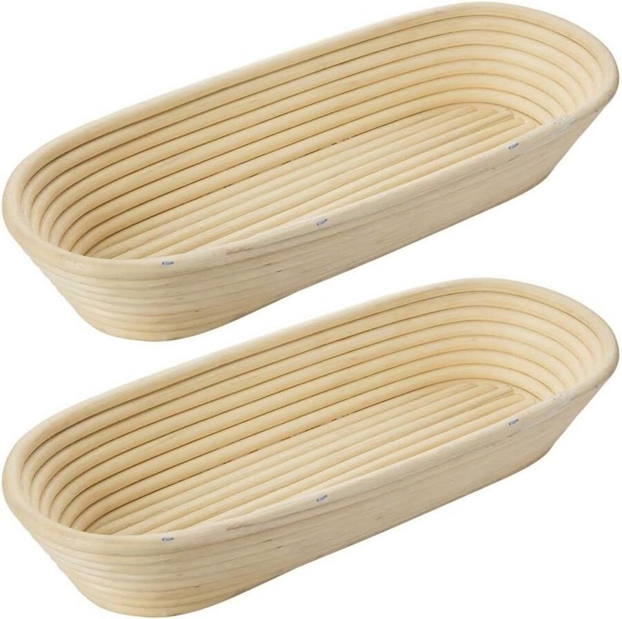 Ovale Rijsmandjes Set voor Brooddeeg 40 cm