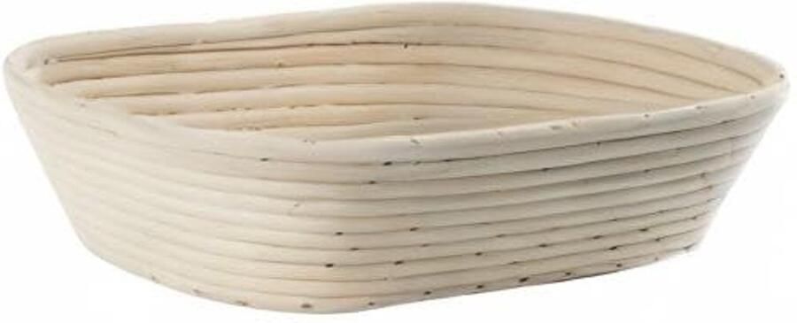 Ovale rotan broodbakmand voor thuis 32 x 15 cm hoogte 9 cm