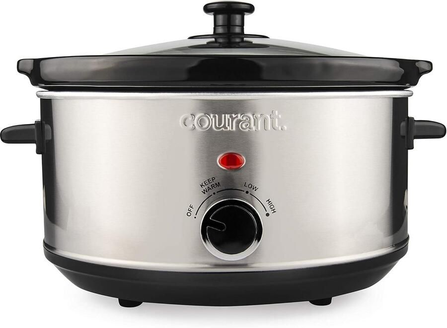 Ovale Slowcooker met eenvoudige bediening en vaatwasmachinebestendige RVS binnenpan