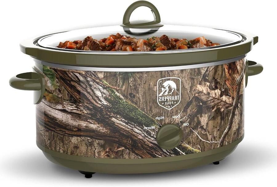 Ovale Slowcooker Pan Crockpot Stoofpot Langzaam Koken 7 Quart Capaciteit 7 Quarts Groen
