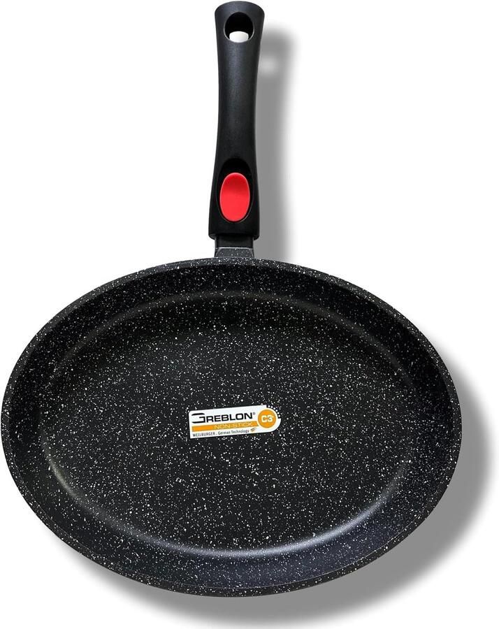 Ovale Vispan Braadpan Kookpan Gezond Koken Greblon C3+ Coating 36 CM 3.25 Liter Steen