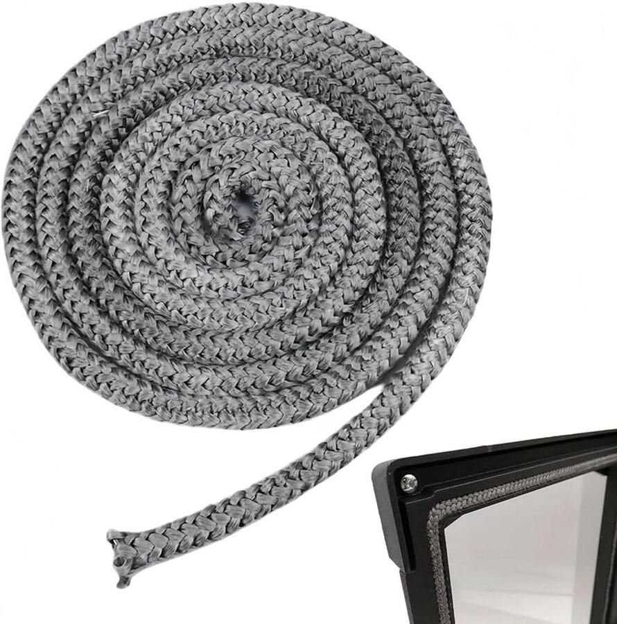 Oven Afdichting Tape Glasvezel Koord Haarden Afdichten Hittebestendig 600°C 3 Meter Zwart