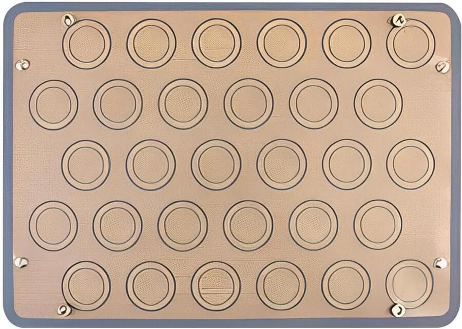 Oven bakplaat Antislip mat Bakken en koken Hittebestendig en vaatwasbestendig 42 x 30 cm Grijs