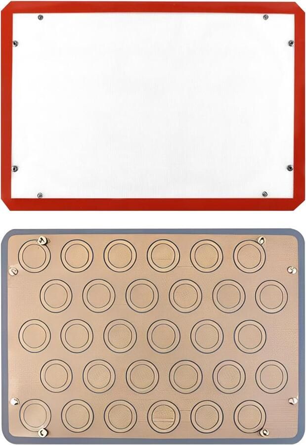 Oven Bakplaat Bakmat Bakken en Koelen Antislip Rand 41.5 x 24.5 cm Meerkleurig