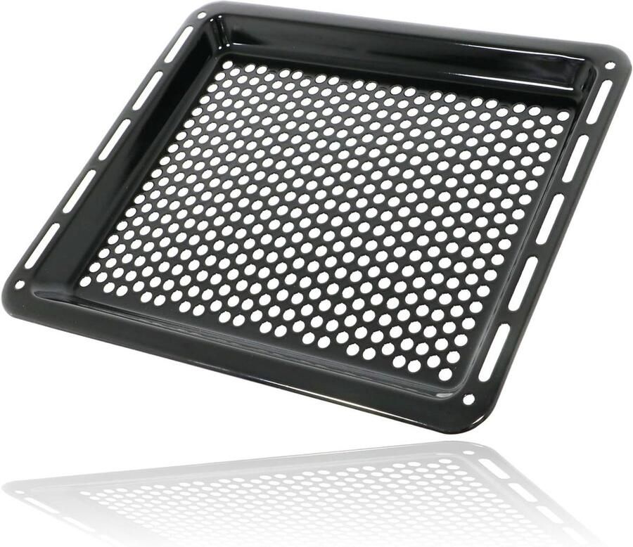 Oven Bakplaat Crisper Plaat Bakken en Roosteren Geperforeerd Ontwerp 45.6 cm Zilver