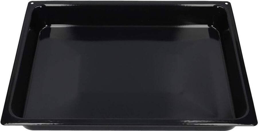 Oven Bakplaat Enamelled Griddle Bakken in Oven Binnenrand 51mm 458x364x54mm Zwart