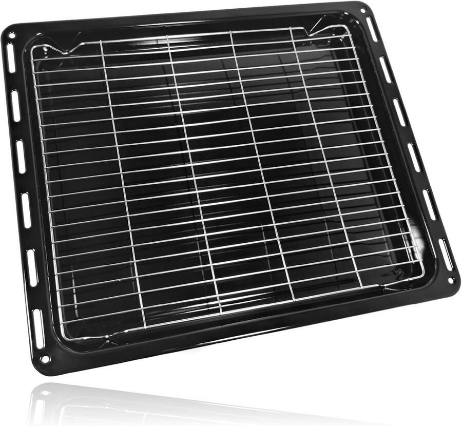 Oven Bakplaat Grillrek Koken en Bakken Krasbestendig 45.5 x 37 cm Zwart