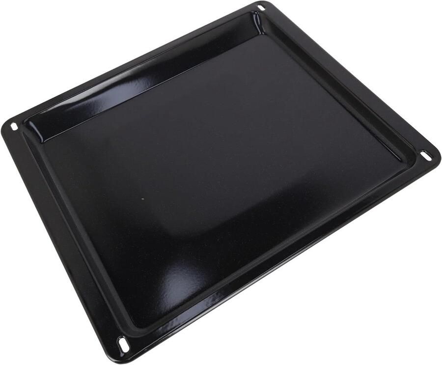 Braadslede Ovenplaat Bakplaat Oven Gebruiken Geëmailleerd Oppervlak 422 x 370 x 20 mm Zwart