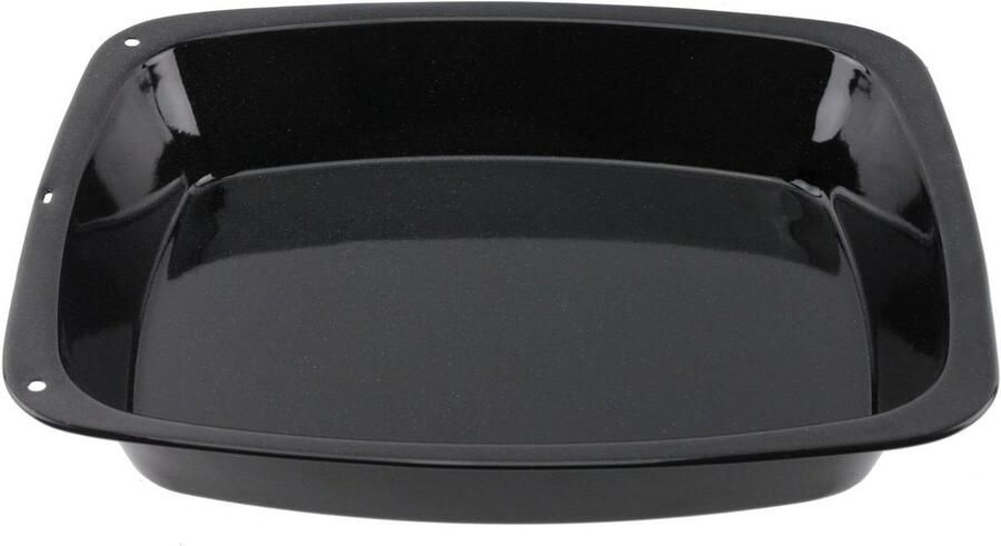Oven Bakplaten Braadblikjes Roosteren Gelijkmatig Bakken Glasachtig Emaille Coating 37x32x6 cm Zwart