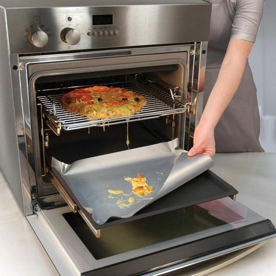Oven Beschermfolie Bakplaat Folie Schoon Oven Houden Herbruikbaar Anti-aanbak 36 x 45 cm
