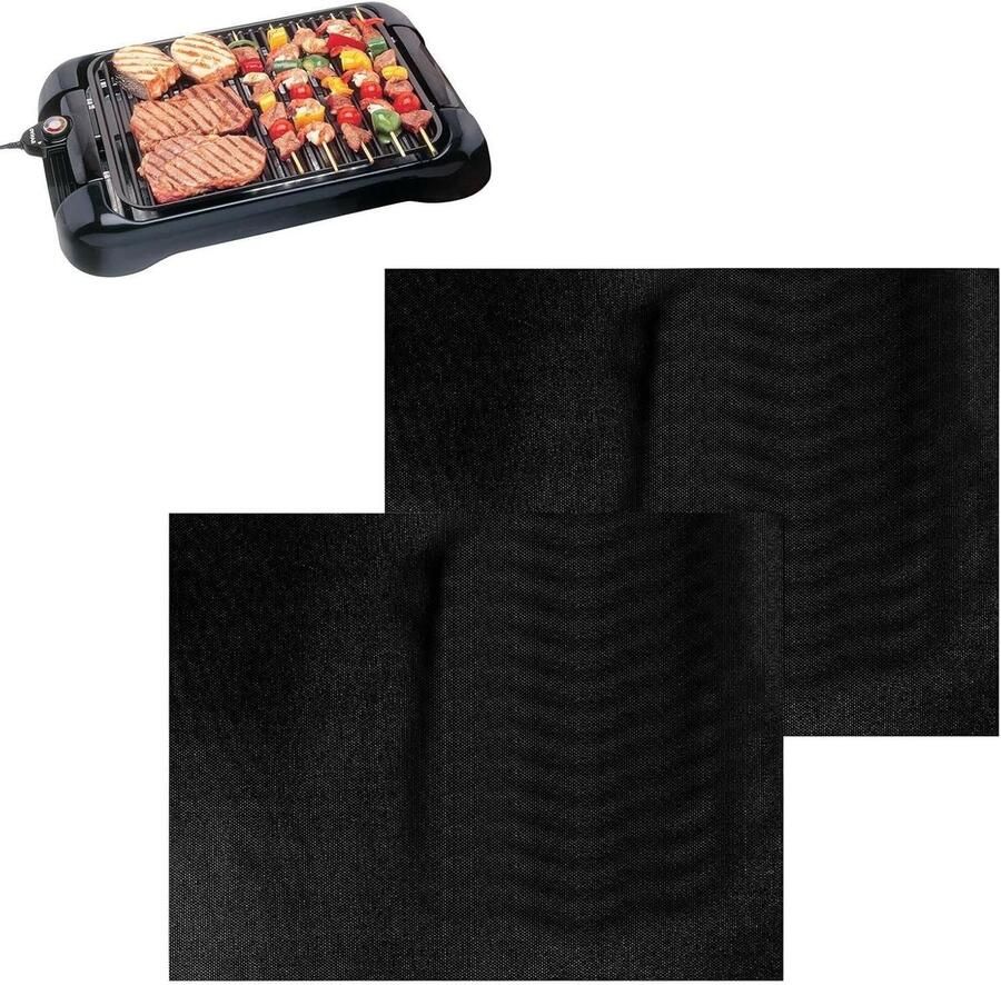 Oven Bodem Beschermers Bakplaat Matten Oven Schoon Houden Hittebestendig Antiaanbak 24x34 cm Zwart