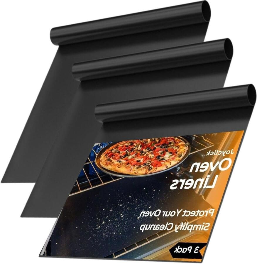 Oven Bodem Beschermers Oven Matten Oven Schoonhouden Herbruikbaar Non-stick 40x50 cm Zwart