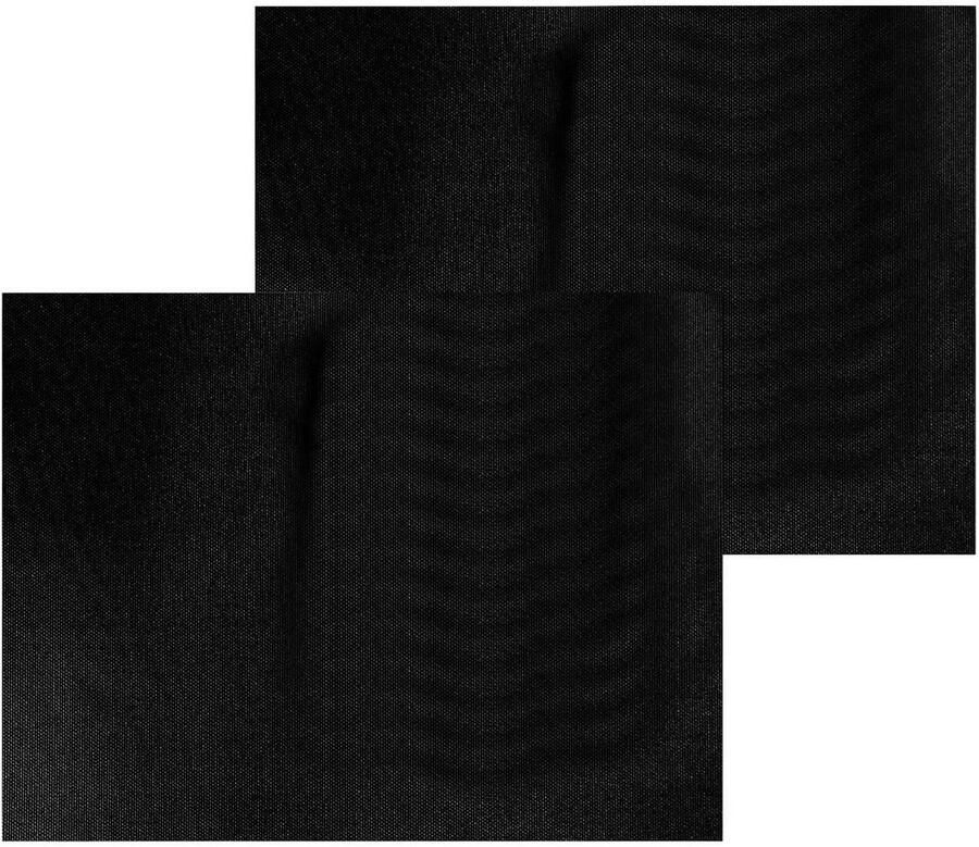 Herbruikbare Bakmat Ovenonderleggers Oven Schoon Houden Hittebestendig Materiaal 2 stuks 34x24 cm Zwart