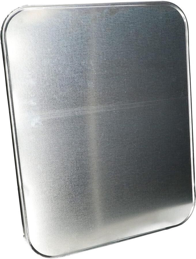 Oven Bodemplaat Vloerbescherming Haard Bescherming Vloer Verzinkt Staal 595x480 mm Zilver