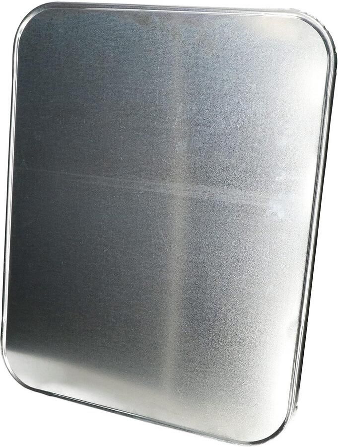 Oven bodemplaat Vloerbescherming haard Vloer beschermen Verzinkt staal 595x480 mm Zilver