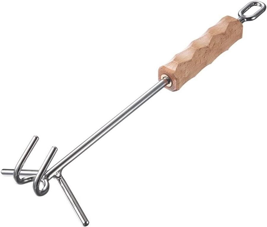 Oven Deksel Lifter Keuken Tool Veilig Koken Dubbele Haken 11x36cm Zilver