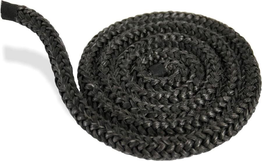 Oven deurafdichting Hittebestendig koord Haard reparatie Scheurt niet uit 1 meter Zwart