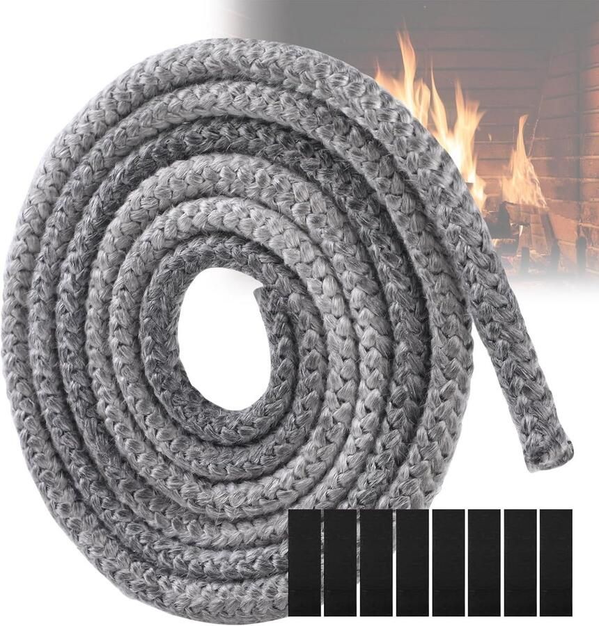 Oven deurafdichting Kachelkoord Warmte isoleren Hittebestendig glasvezel 25 meter Wit
