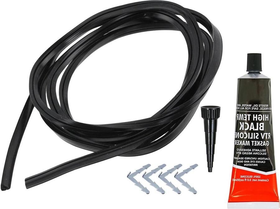 Oven Deurafdichting Kit Fornuis Afdichting Reparatie Oven Repareren 4 Zijdige Afdichting 2.4 Meter Zwart