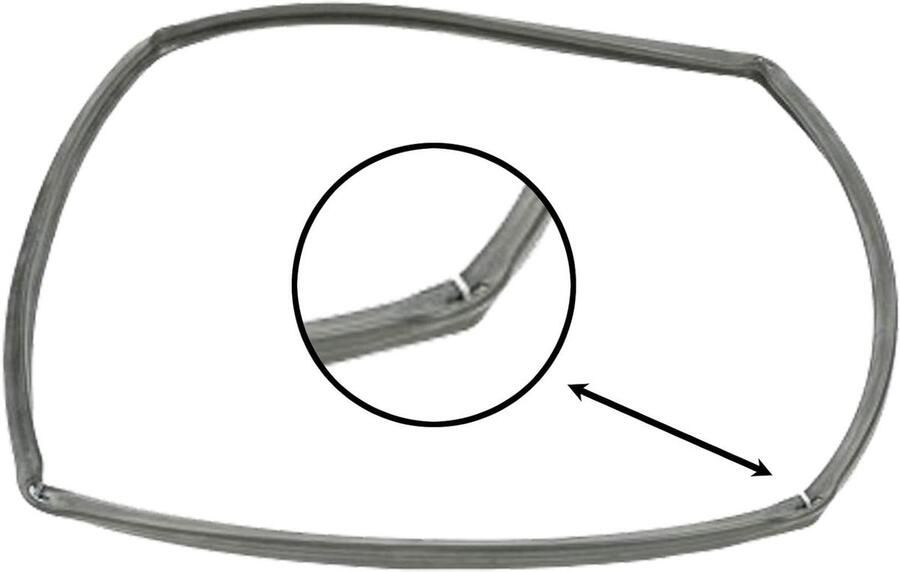 Oven Deurafdichting Pakking Rubber Fornuis Reparatie 4-zijdige Pakking 40 cm Deur Zwart