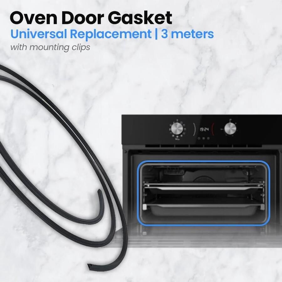 Oven Deurafdichting Reserveonderdeel Rubber Oven Reparatie Universele Pasvorm 3 Meter Lengte Zwart