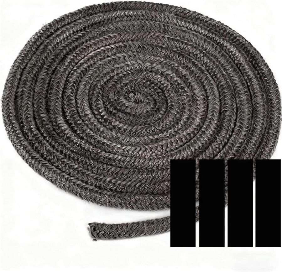 Oven Deursealing Hittebestendige Tape Warmte Behoud Glasvezel Materiaal 8 mm x 3 m Zwart