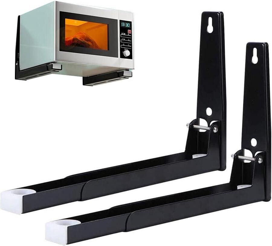 Oven Draagbeugels Set van 2 Opklapbare Wandbeugels voor Magnetron en Combi-Oven