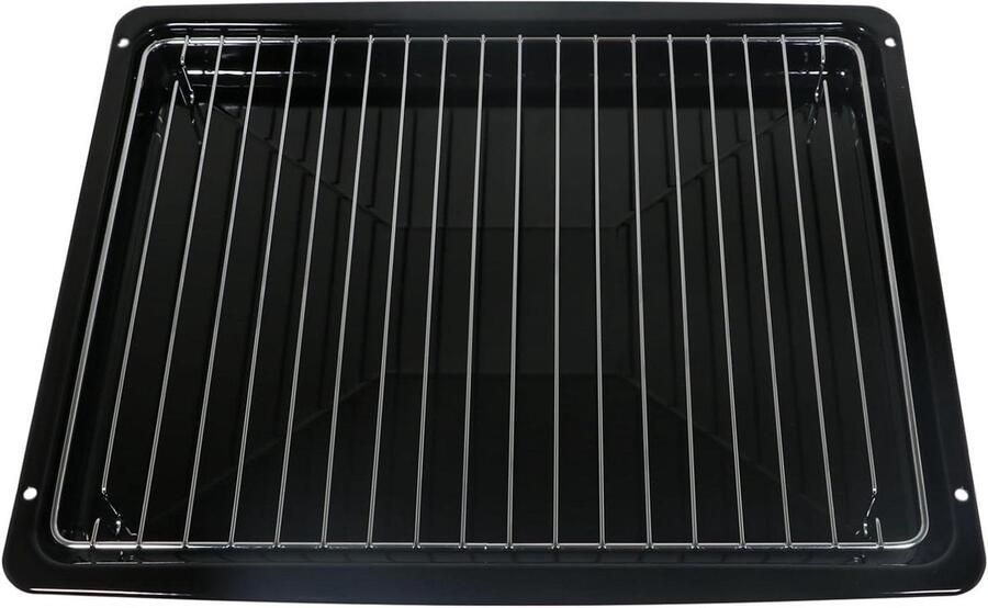 Oven Drip Pan Tray Bakplaat Lekbak Oven Reinigen Met Rekinzetstuk 462 x 372 mm Zilver