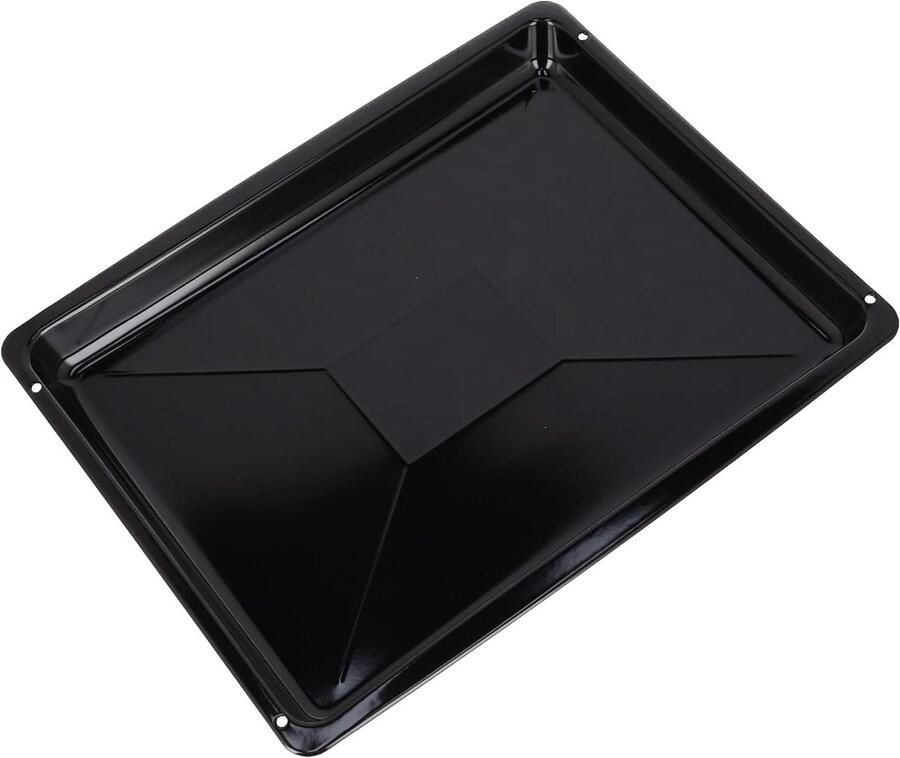 Oven Grill Pan Bakplaat Lekbak Oven Reinigen Zwart Emaille Coating 462 x 365 mm Zwart