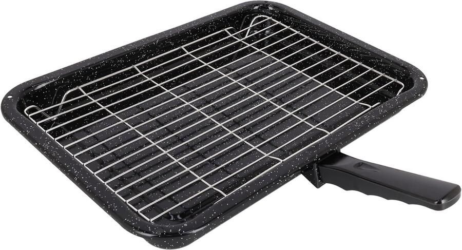 Oven Grill Pan Bakplaat Oven Grillen Afneembaar Handvat 38x27cm Zwart