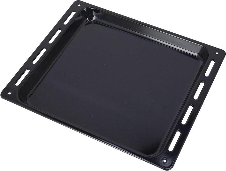 Oven Grill Pan Bakplaat Rooster Oven Gebruik Geëmailleerd Metaal 458 x 370 mm Zwart