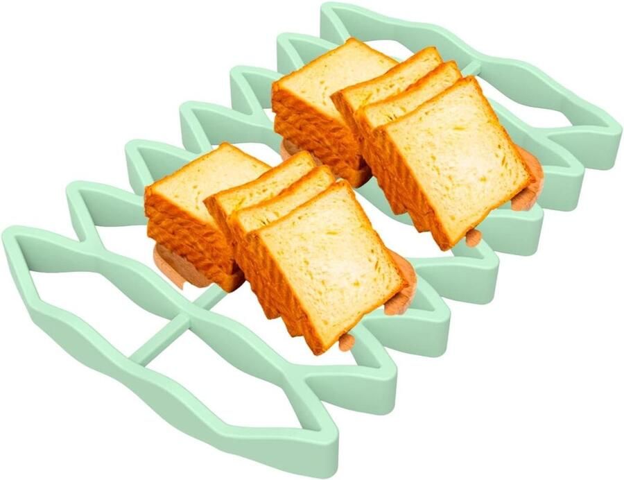 Oven Grillrek Bakrek Koelrek Gezond Bakken Anti-aanbak Siliconen 23.5 x 16 x 2.2 cm Lichtgroen