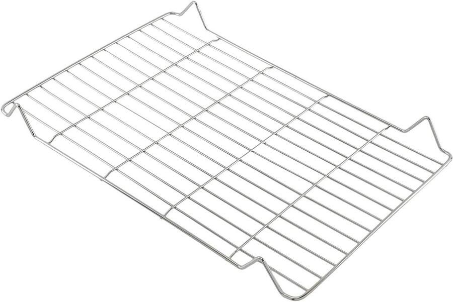 Oven Grillrooster Bakplaat Inzet Oven Gebruik Universele Pasvorm 33.5 x 22.5 cm Zilverkleurig