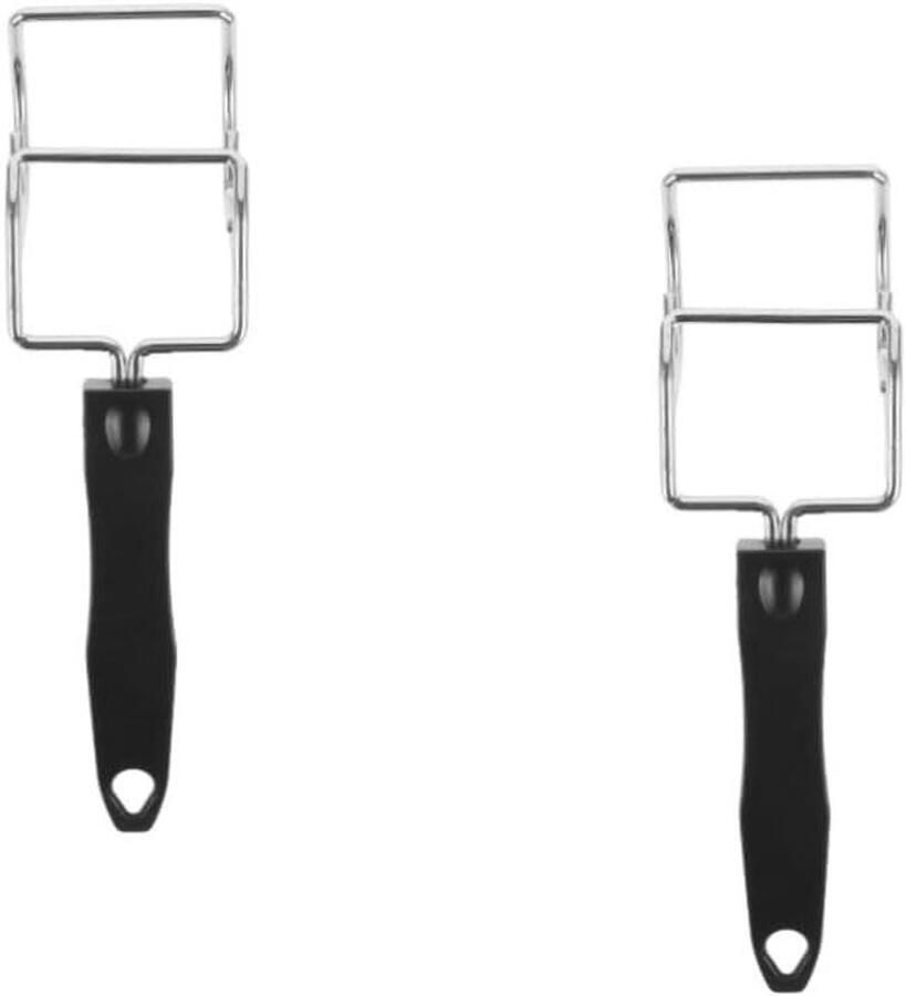 Oven Grippers Hete Pan Klem Keuken Gebruik Roestbestendig Metaal 2 Stuks Zwart