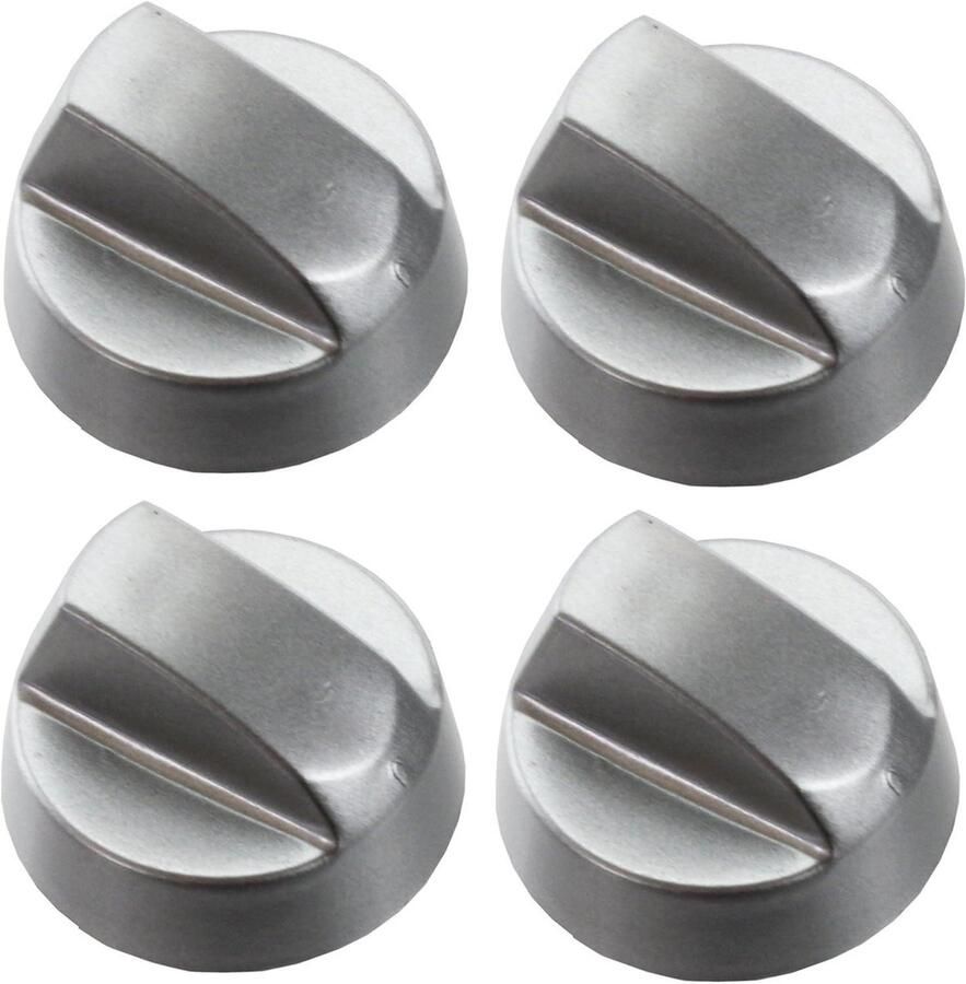 Oven Knop Fornuis Bediening Keuken Reparatie Set van 4 Universeel Zilver
