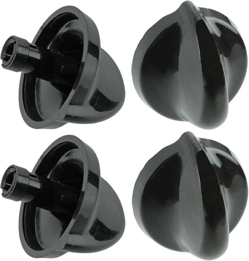 Oven Kookplaat Knop Reserveonderdeel Set Oven Reparatie Complete Shaft Ontwerp 4 Stuks Zwart