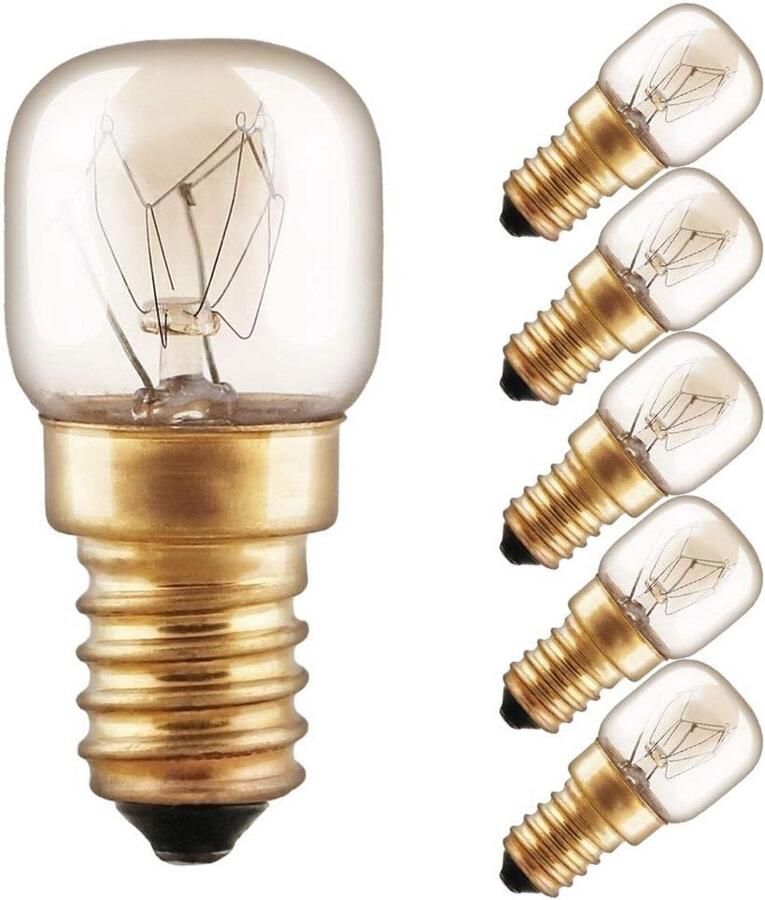 Oven Lamp Hittebestendige Peertjes Hoge Temperatuur Dubbele Spiraal E14 Fitting Goudkleurig