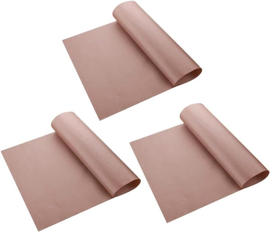 Oven Liner Set Bakplaat Mat Oven Schoonhouden Herbruikbaar Glasvezel 50 x 40 cm Koffie