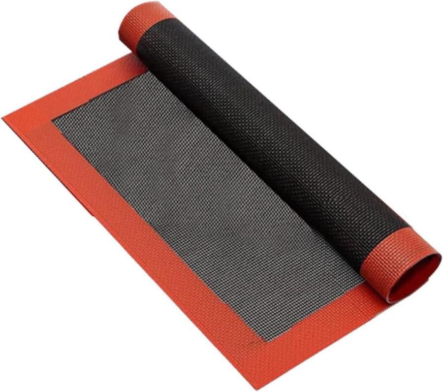 Oven Mat Bakplaat Bekleding Bakken en Braden Herbruikbaar Anti-aanbak 40x30 cm Zwart