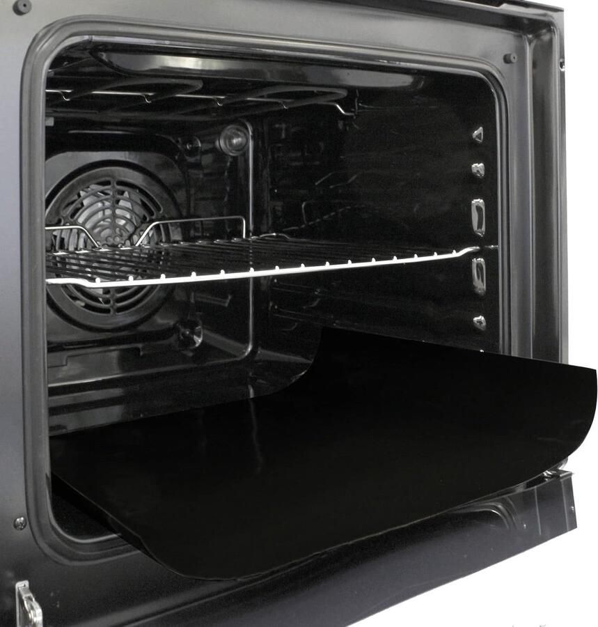 Oven Mat Bakplaat Beschermer Schoon Houden Herbruikbaar Teflon 40x50 cm Zwart
