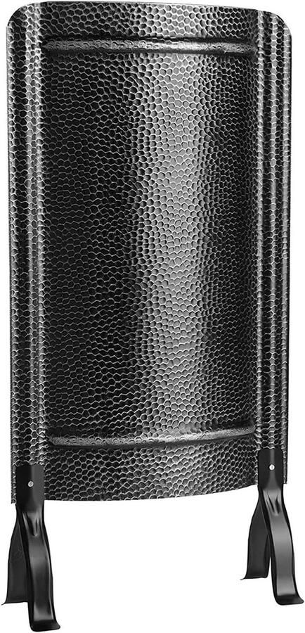 Oven Paraplu Warmte Afschermer Haard Bescherming Gehamerd Oud IJzer 91 x 46 cm Zwart Zilver