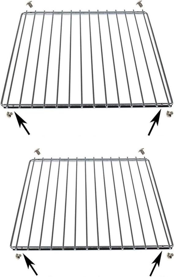 Oven Planken Ovenroosters Onderdelen Vervangen Uitschuifbaar 36-60 cm Zilver