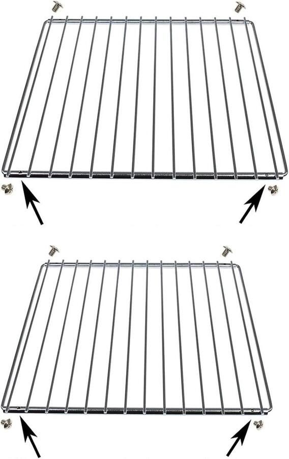 Oven Planken Uitschuifbaar Rooster Oven Reparatie Verstelbare Lengte 2 Stuks Zilverkleurig