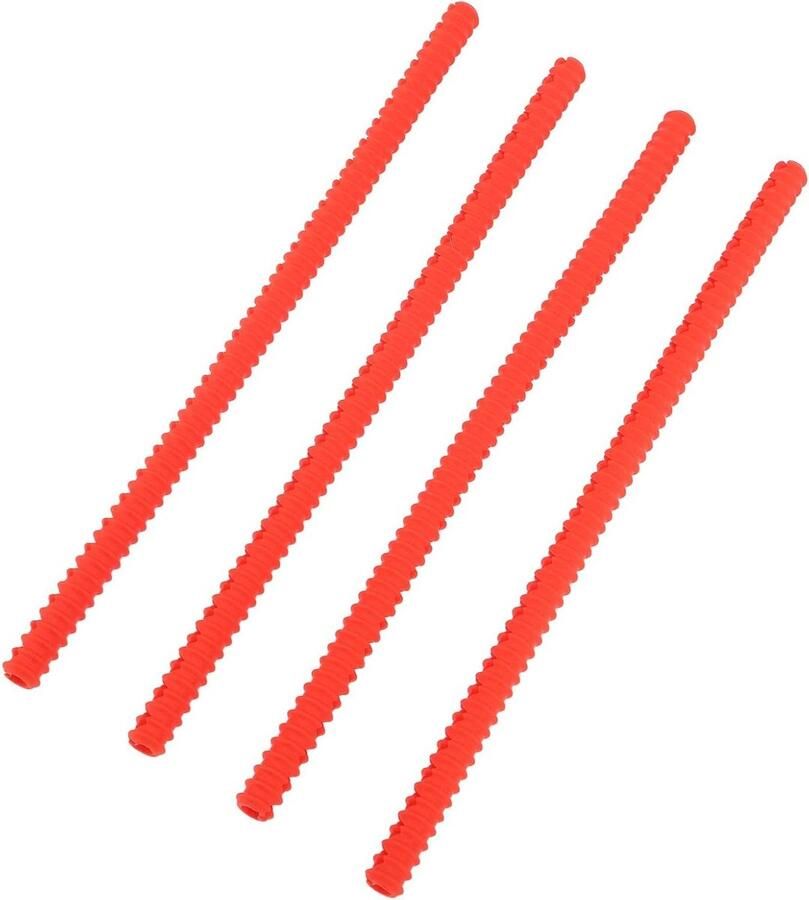 Oven Rek Beschermers Hittebestendig Silicone Veiliger Koken Voedselveilig Materiaal 4 Stuks 36cm Rood