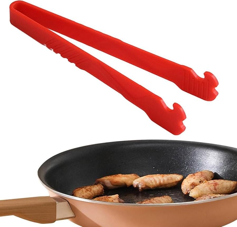 Oven Rek Uittrekker Hittebestendige Clip Veilig Eten Pakken Lange Handgreep 18 cm Zwart
