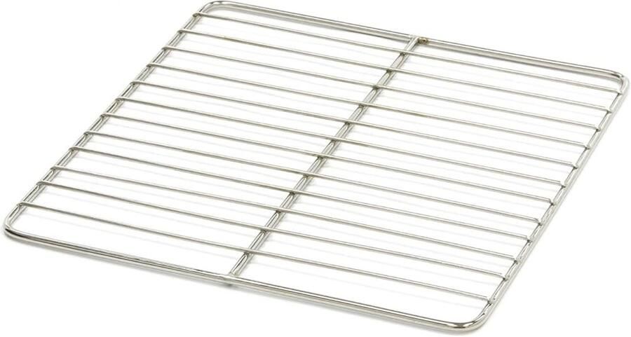 Oven Rooster Bakplaat Houder Professioneel Koken Roestvrij Staal 32.5 x 35.3 cm Zilver
