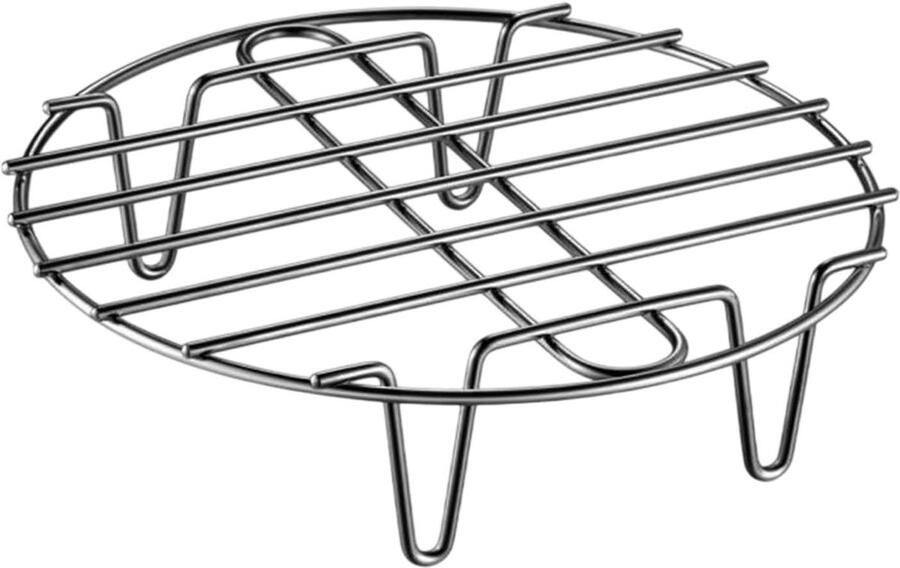 Oven rooster Bakplaat insert Gelijkmatige warmte Roestbestendig materiaal 19.61 x 18.11 cm Zilver
