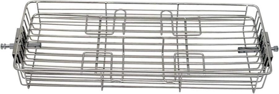 Oven Rooster Mand Grill Kooi Barbecue Accessoire Roestvrij Staal 25-30L Oven Zilver