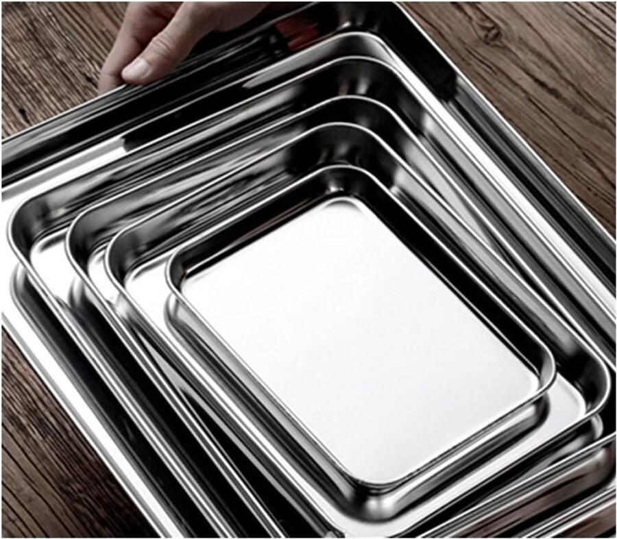 Oven Rooster Set Bakplaat Grillrek Bakken en Grillen Roestvrij Staal Niet gespecificeerd Zilver